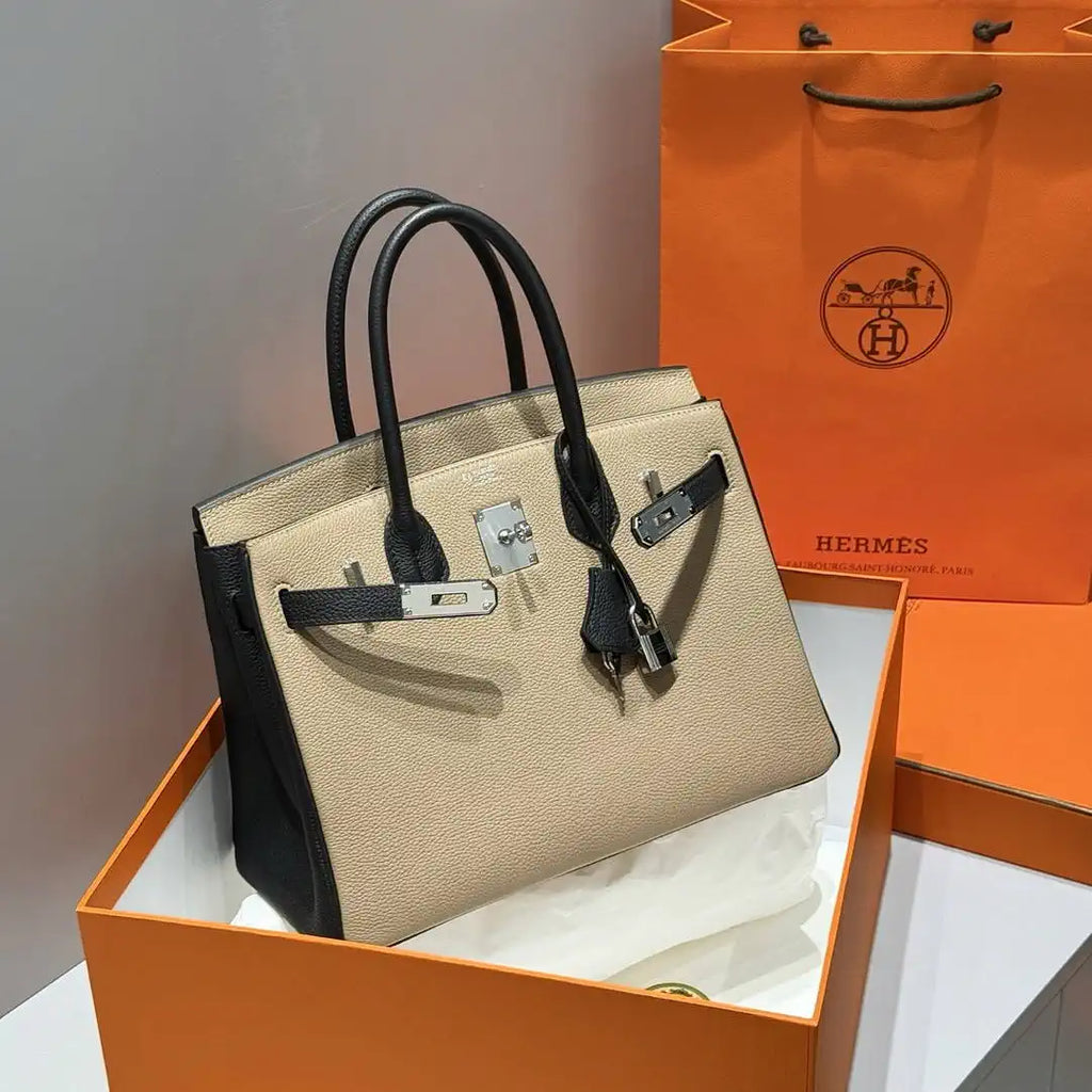 Hermes Birkin 30 Togo Leahter Bag Silver Hardware H92123