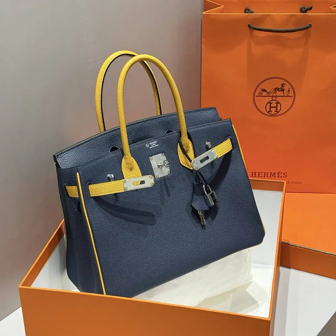 Hermes Birkin 30 Togo Leahter Bag Silver Hardware H92124
