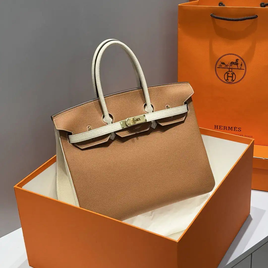 Hermes Birkin 35 Togo Leahter Bag Gold Hardware H92125