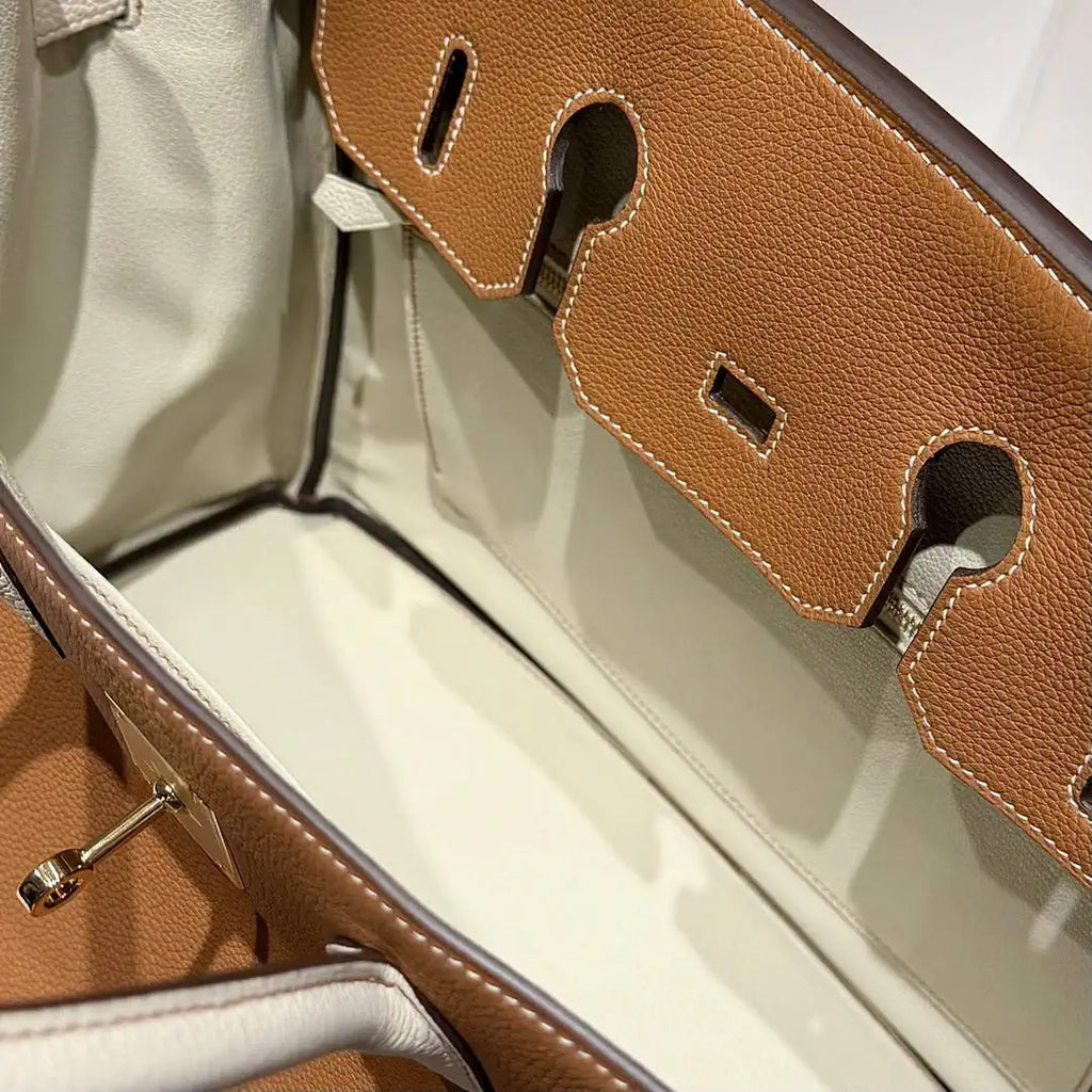 Hermes Birkin 35 Togo Leahter Bag Gold Hardware H92125