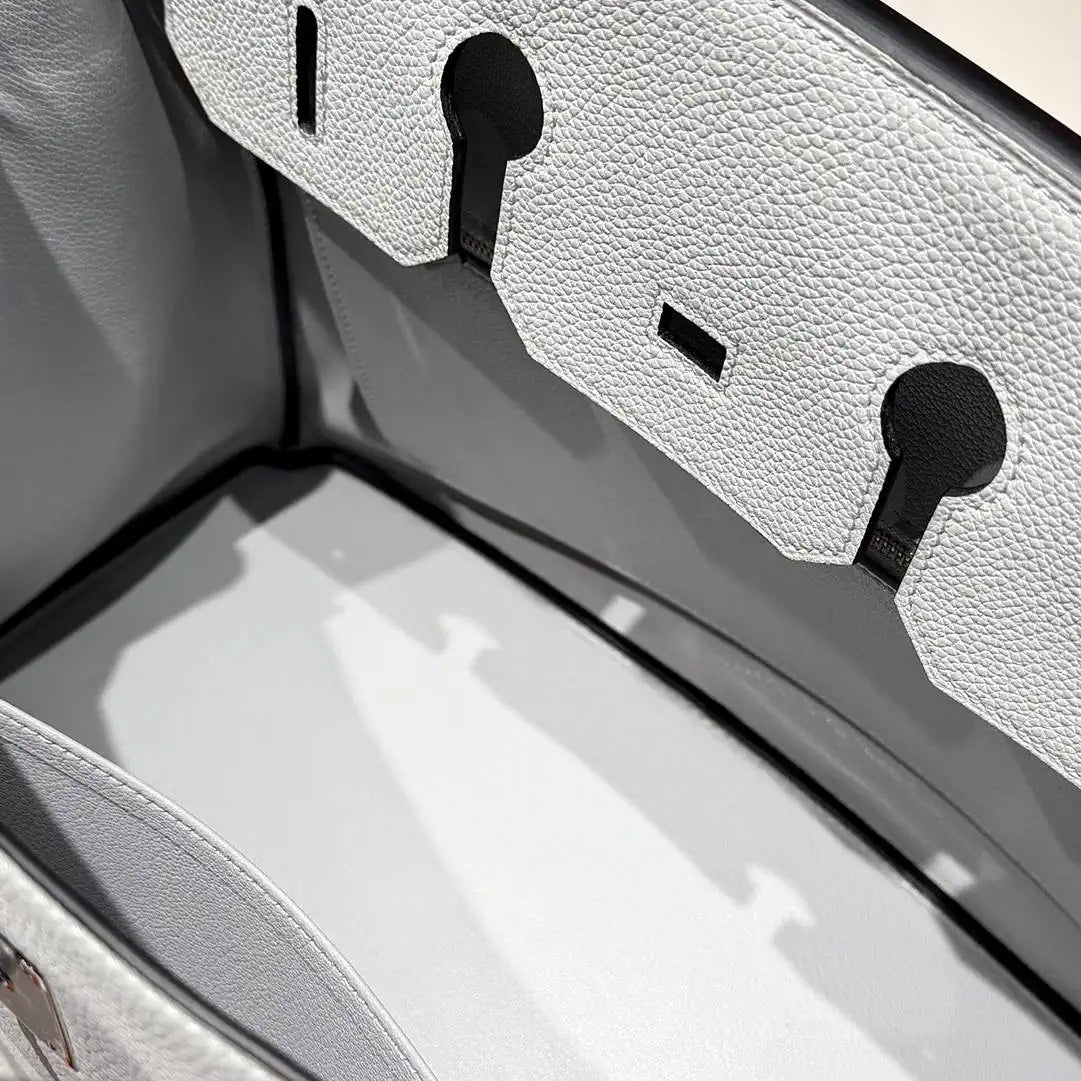 Hermes Birkin 35 Togo Leahter Bag Silver Hardware H92126