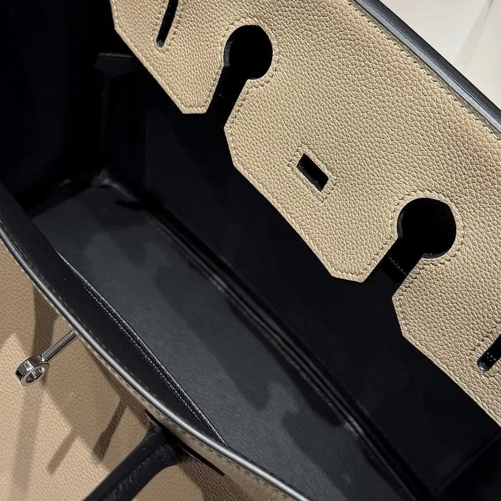 Hermes Birkin 35 Togo Leahter Bag Silver Hardware H92128