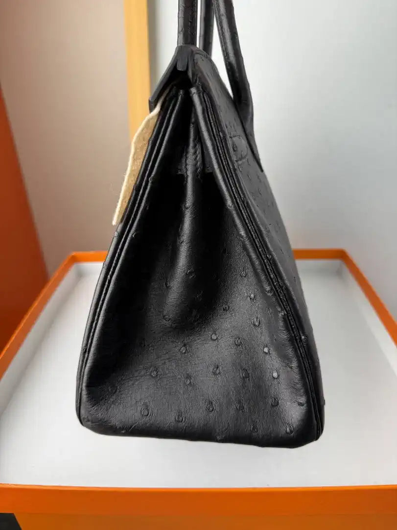 Hermes Birkin Bag Ostrich Leather 30 Fully Handmade H92080