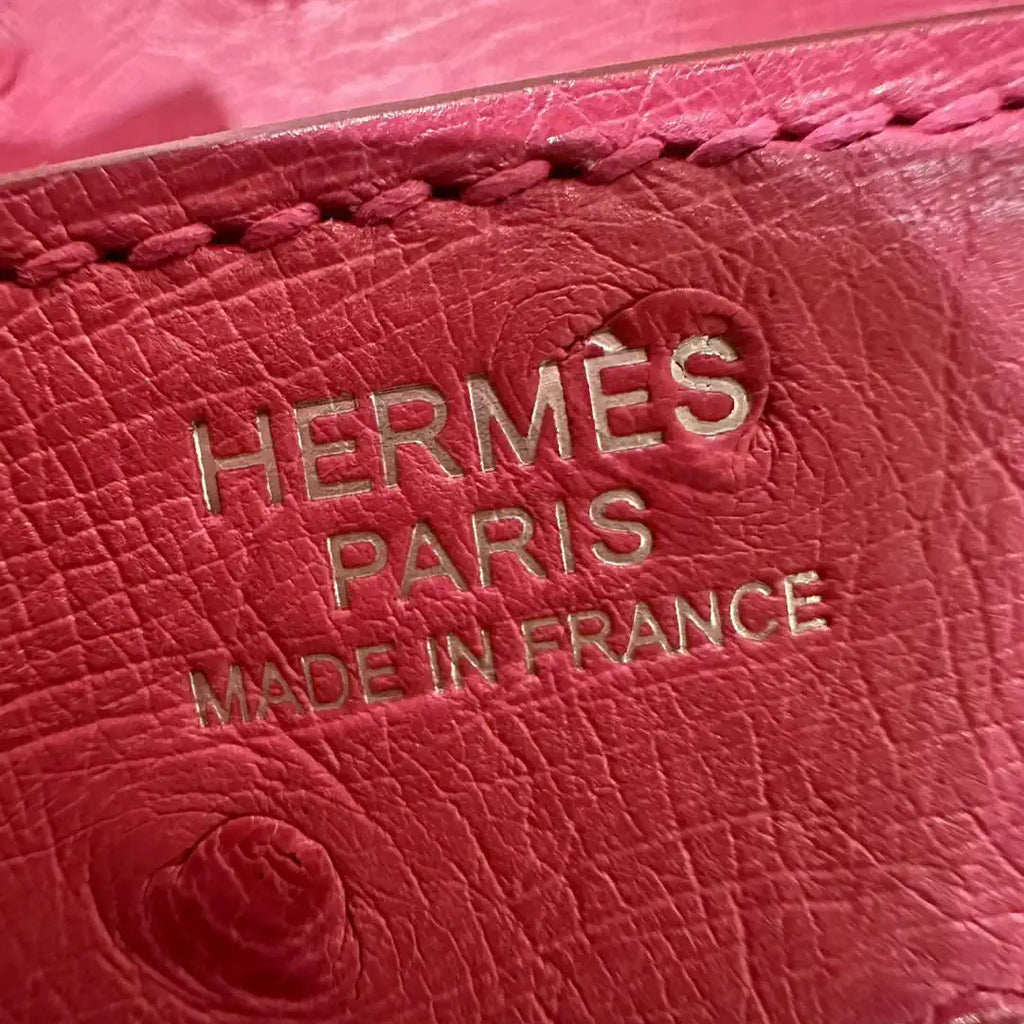 Hermes Birkin Bag Ostrich Leather 30 Fully Handmade H92084