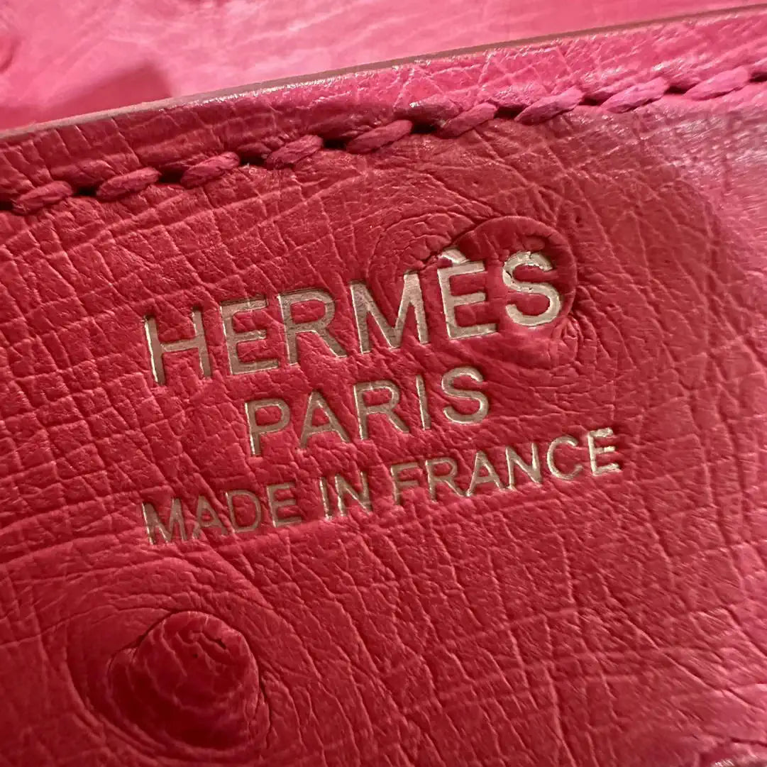 Hermes Birkin Bag Ostrich Leather 30 Fully Handmade H92084