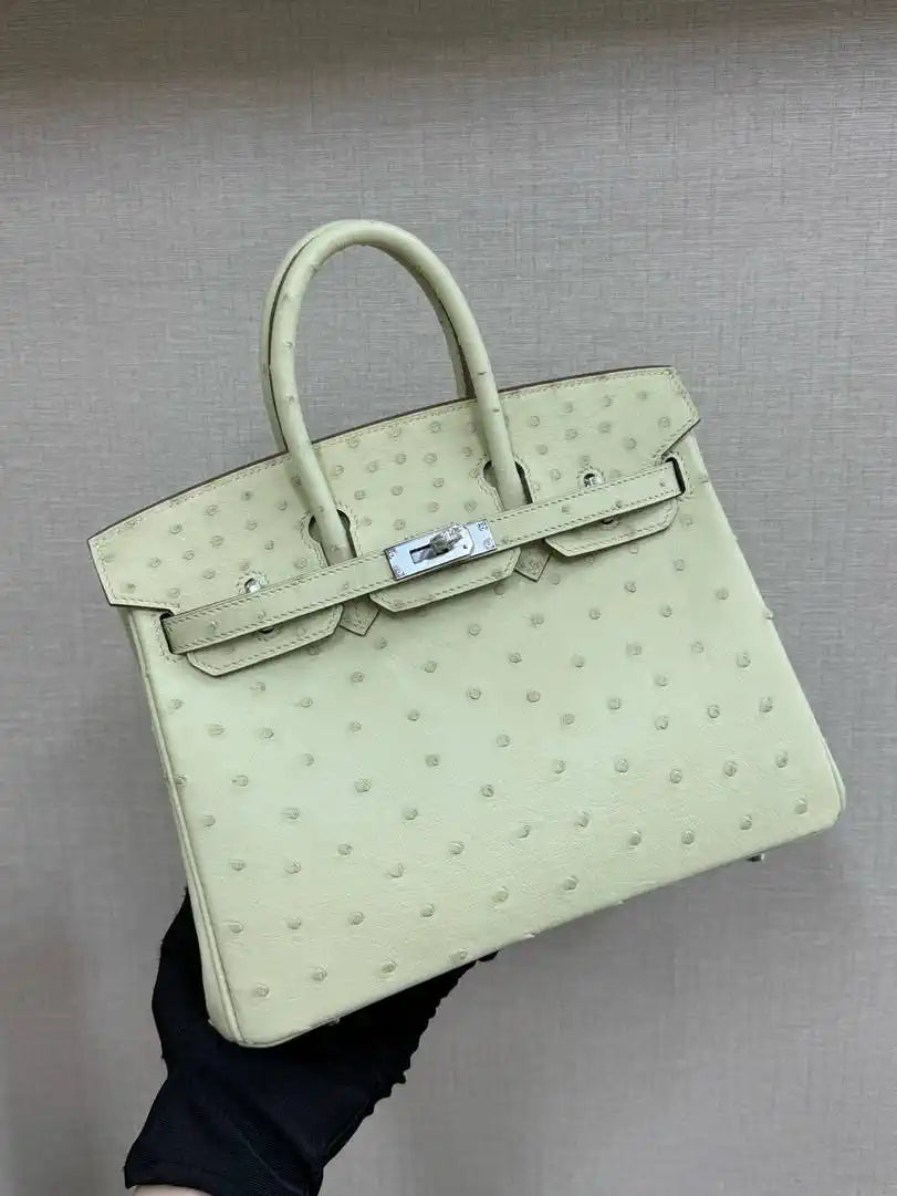 Hermes Birkin Bag Ostrich Leather 30 Fully Handmade H92088