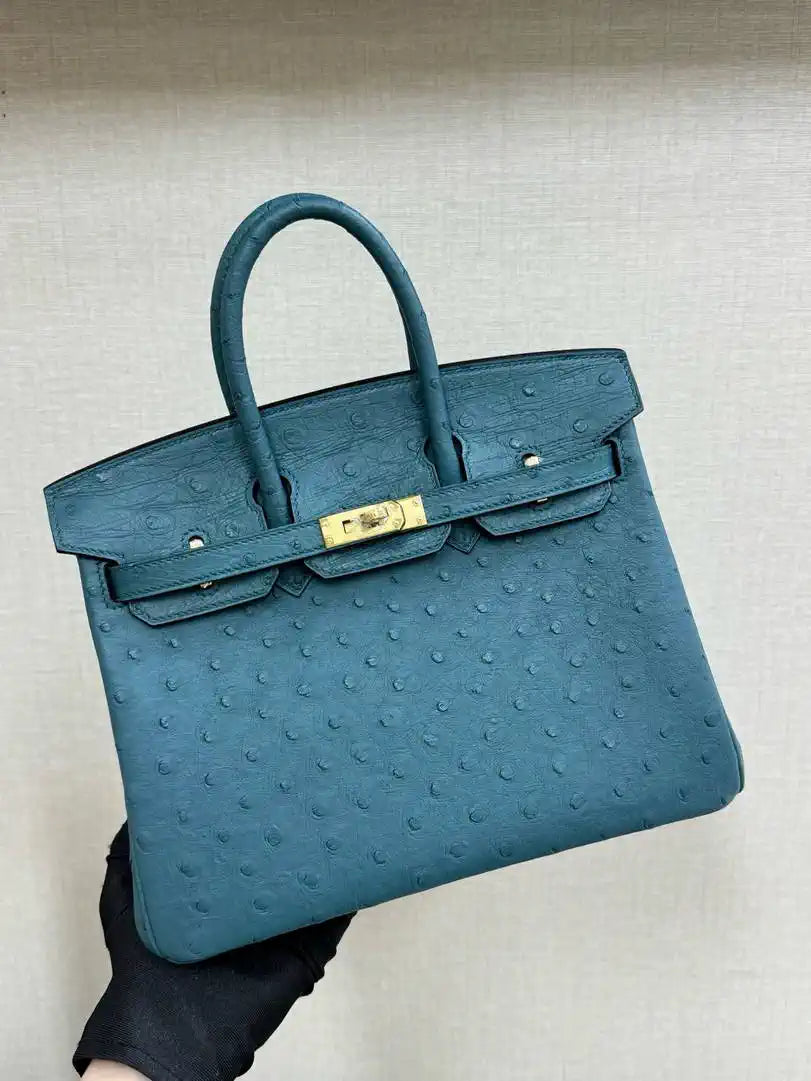 Hermes Birkin Bag Ostrich Leather 30 Fully Handmade H92088