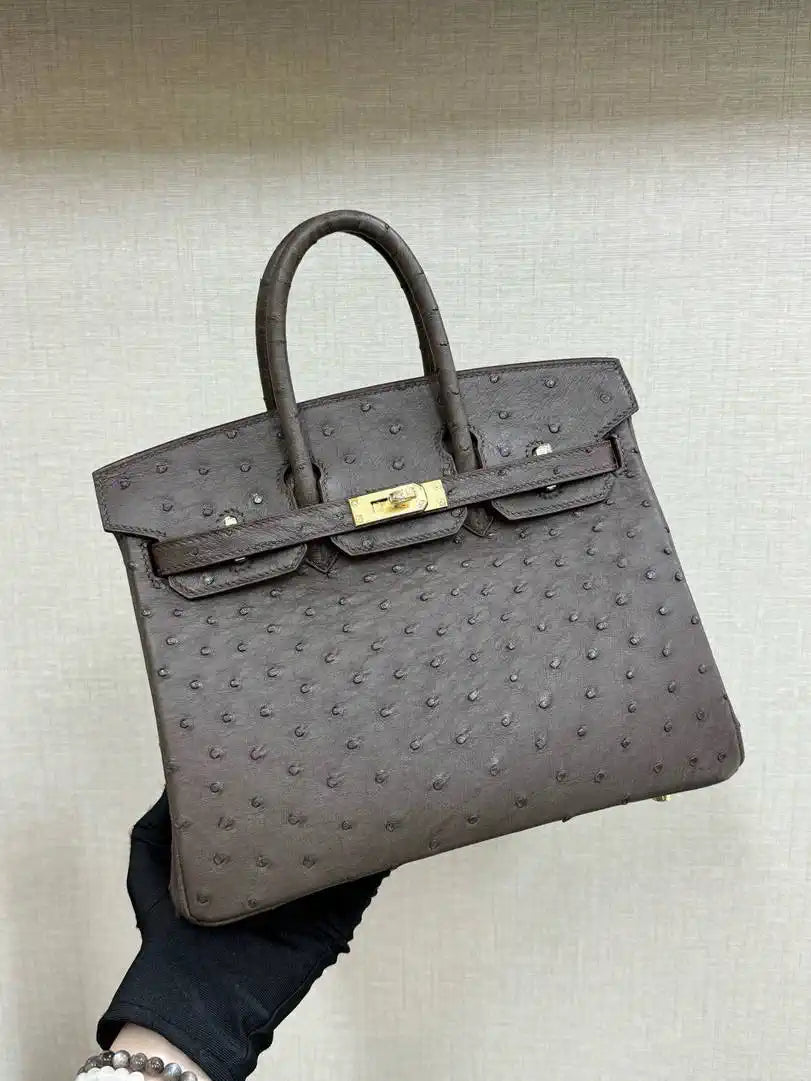 Hermes Birkin Bag Ostrich Leather 30 Fully Handmade H92088