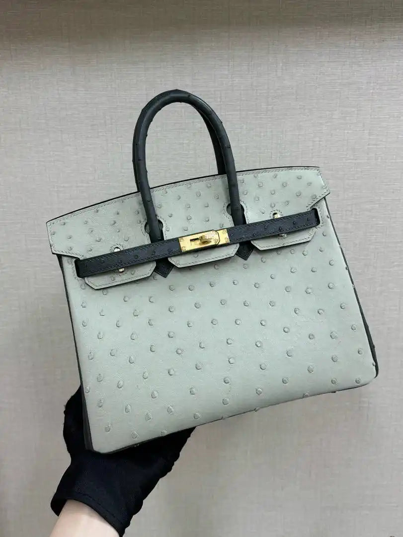 Hermes Birkin Bag Ostrich Leather 30 Fully Handmade H92088