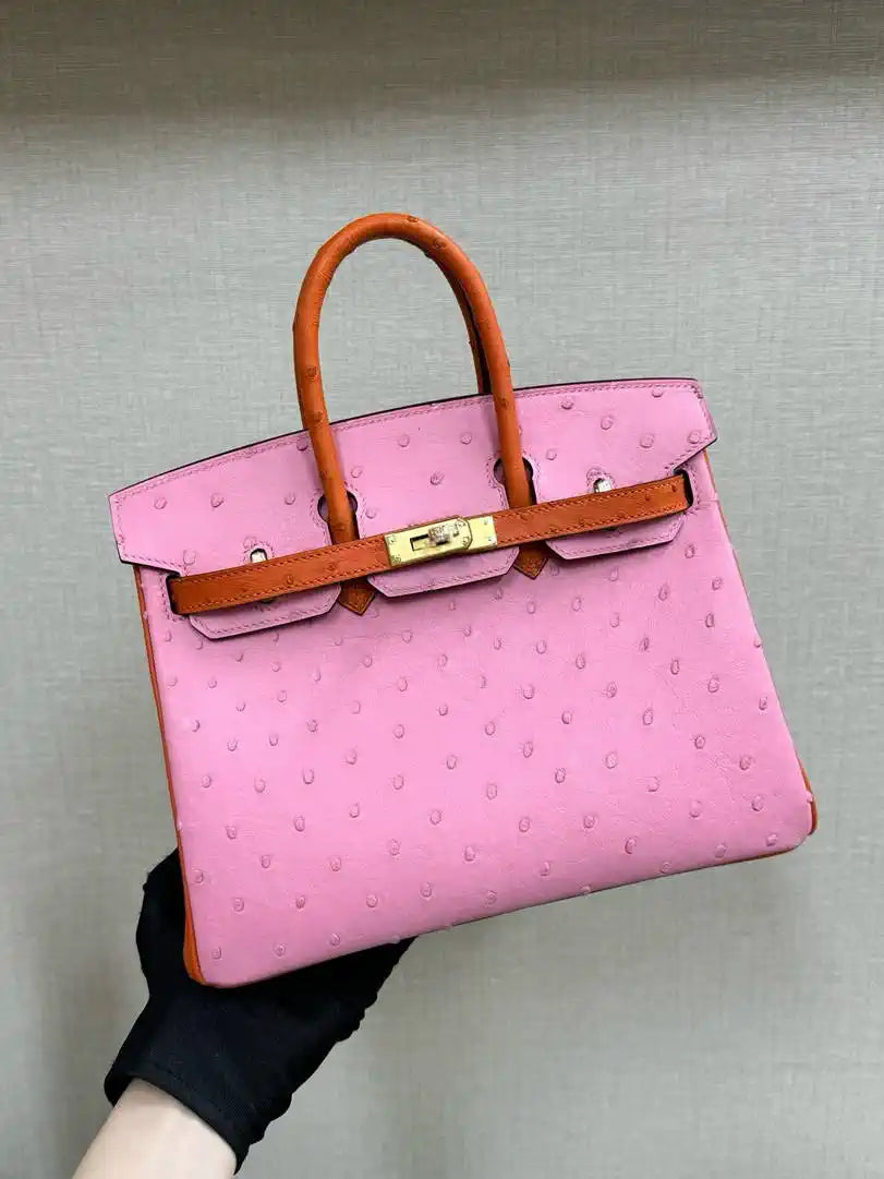 Hermes Birkin Bag Ostrich Leather 30 Fully Handmade H92088