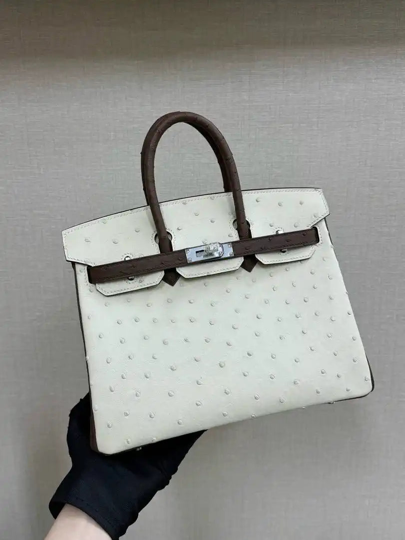 Hermes Birkin Bag Ostrich Leather 30 Fully Handmade H92088