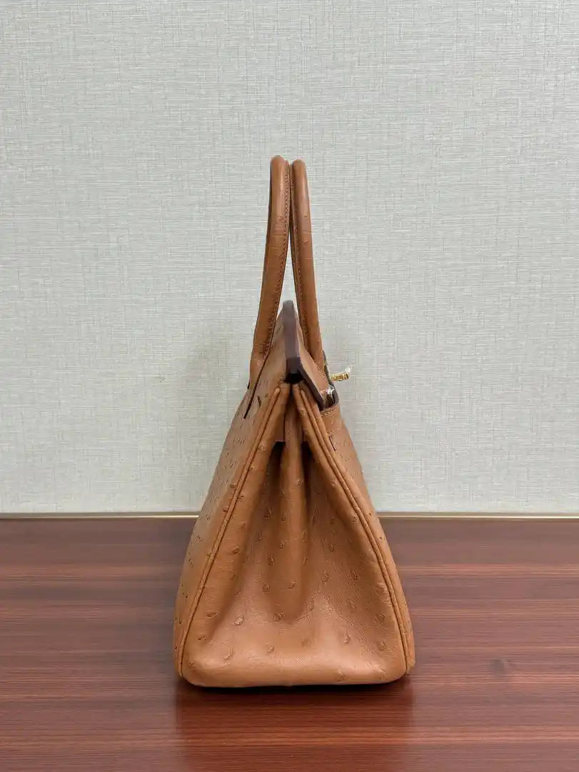 Hermes Birkin Bag Ostrich Leather 30 Fully Handmade H92089