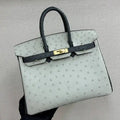 Hermes Birkin Bag Ostrich Leather 30 Fully Handmade H92090