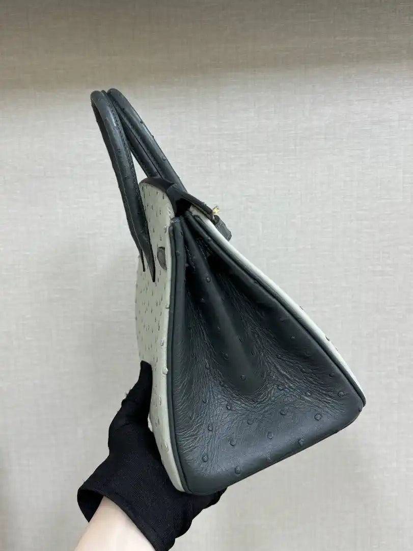 Hermes Birkin Bag Ostrich Leather 30 Fully Handmade H92090