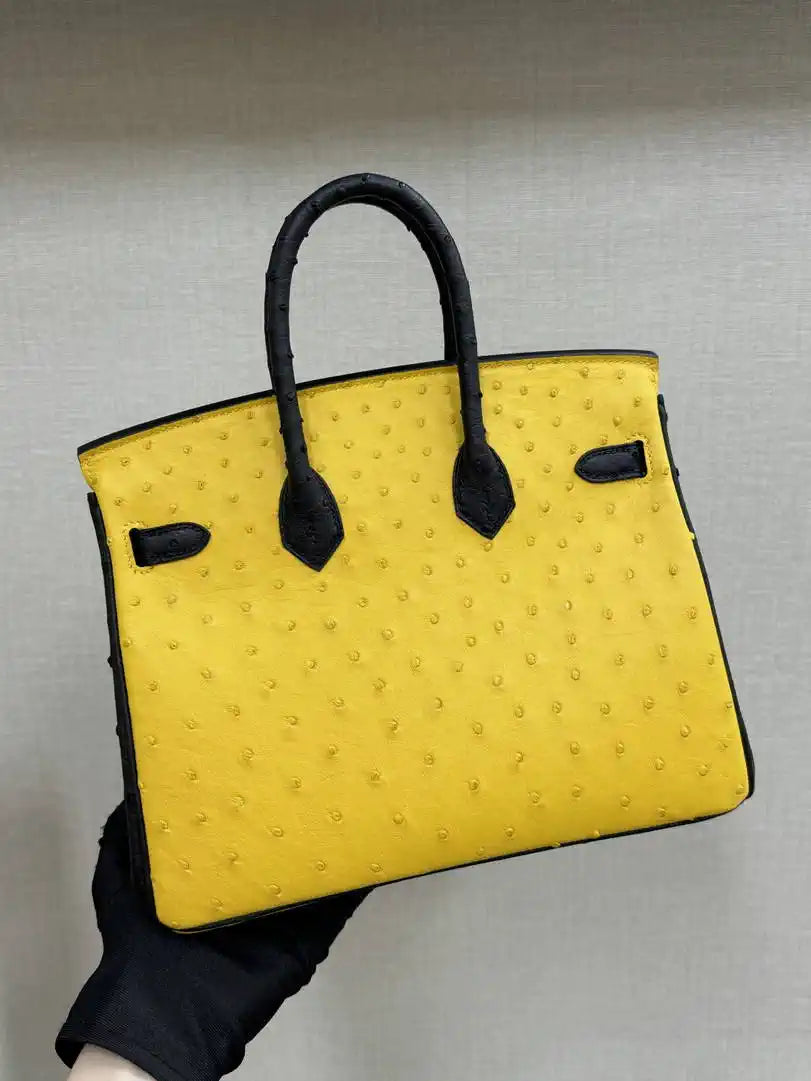 Hermes Birkin Bag Ostrich Leather 30 Fully Handmade H92091