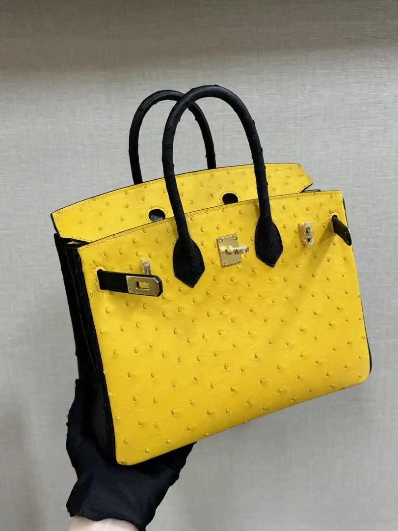 Hermes Birkin Bag Ostrich Leather 30 Fully Handmade H92091