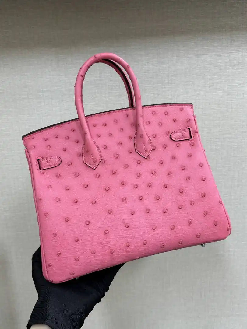 Hermes Birkin Bag Ostrich Leather 30 Fully Handmade H92092