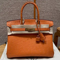 Hermes Birkin Bag Ostrich Leather 30 Fully Handmade H92094