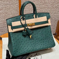 Hermes Birkin Bag Ostrich Leather Fully Handmade H92095