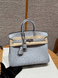 Hermes Birkin Bag Ostrich Leather Fully Handmade H92097