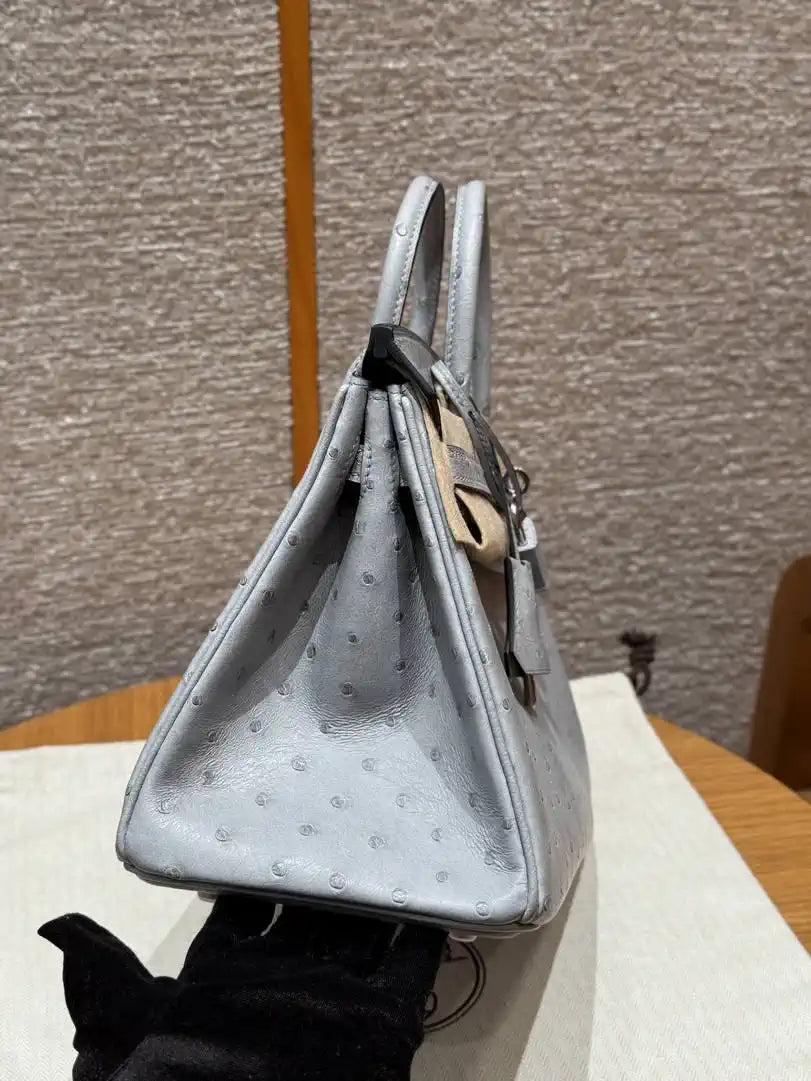 Hermes Birkin Bag Ostrich Leather Fully Handmade H92097