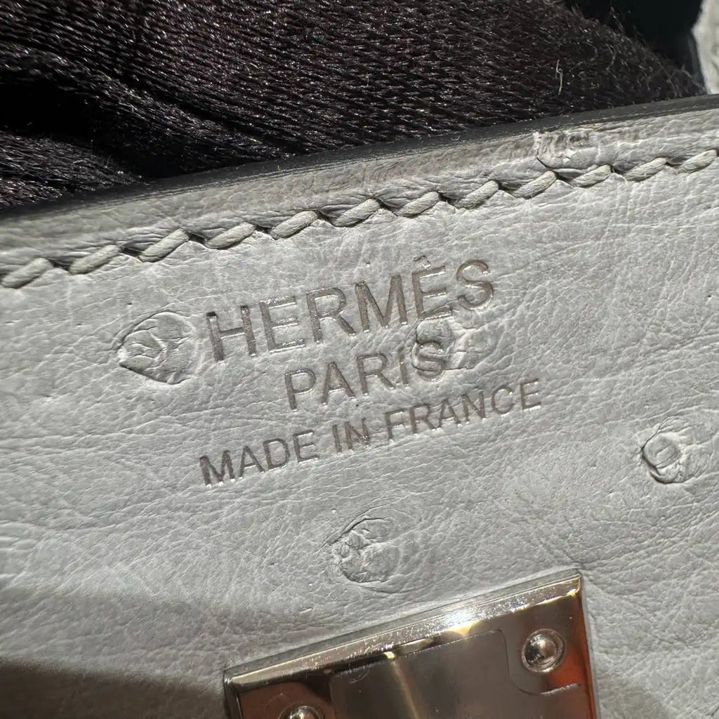 Hermes Birkin Bag Ostrich Leather Fully Handmade H92097