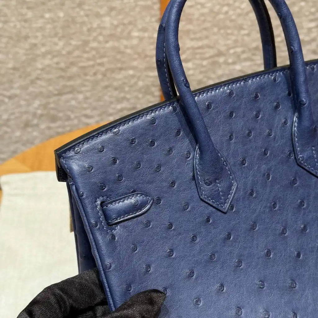 Hermes Birkin Bag Ostrich Leather Fully Handmade H92098