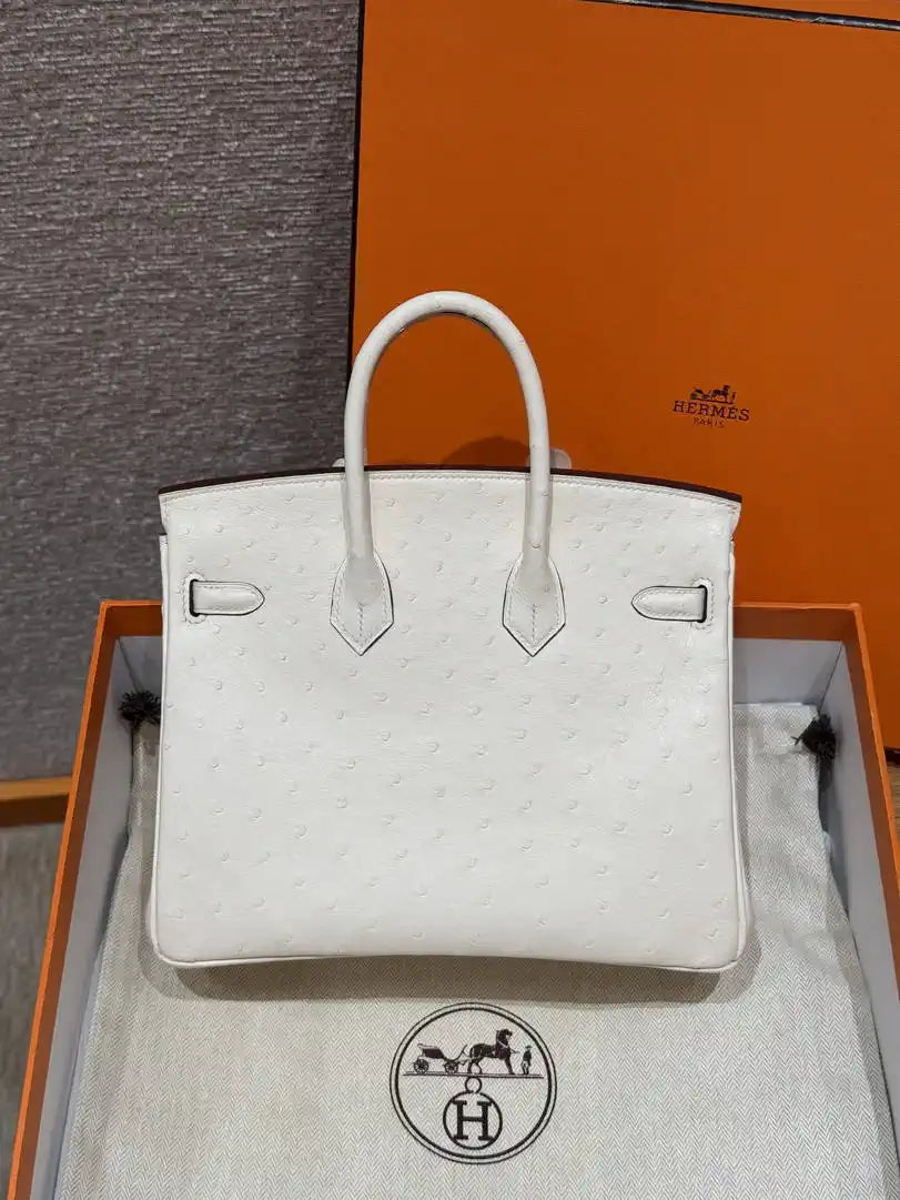 Hermes Birkin Bag Ostrich Leather Fully Handmade H92099