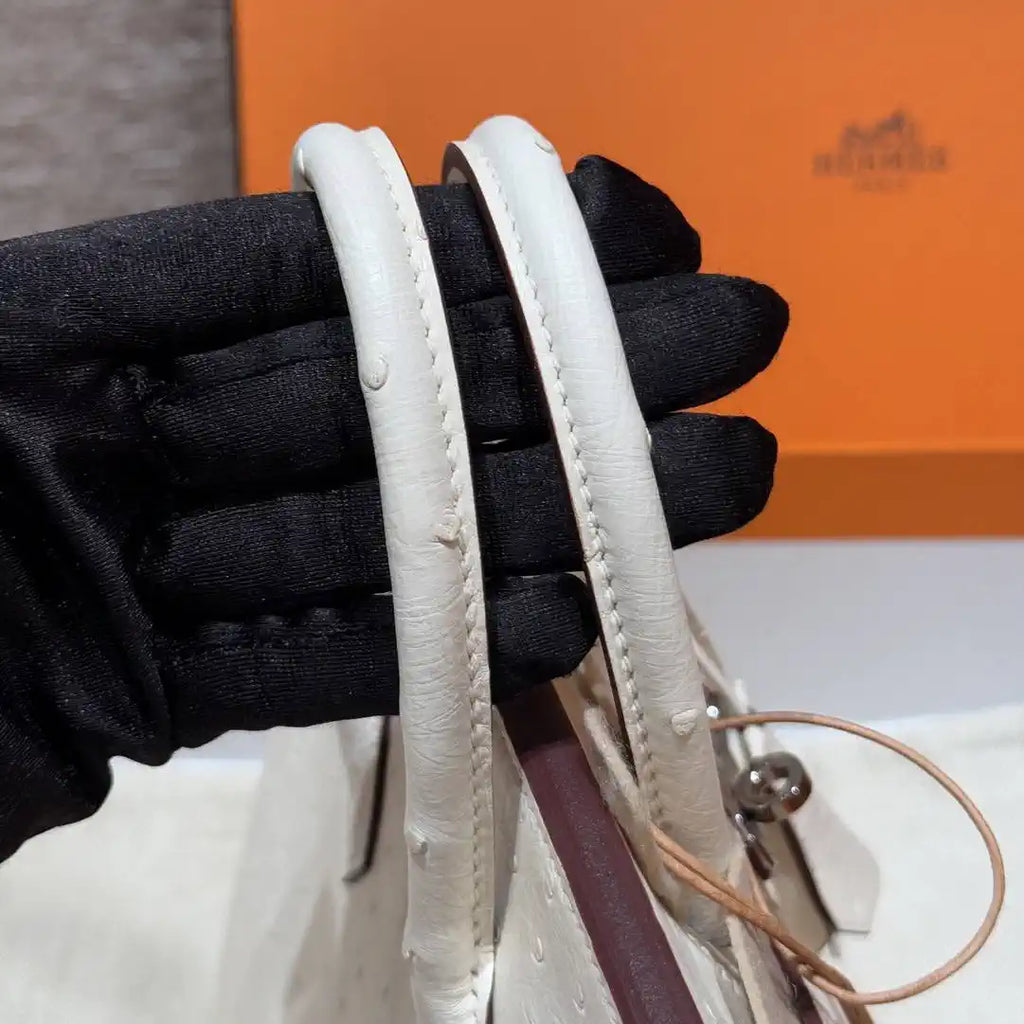Hermes Birkin Bag Ostrich Leather Fully Handmade H92099