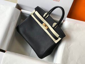 Hermes Birkin Designer Tote Bag Epsom Leather 28353 Black - Gold / 25cm - View 1
