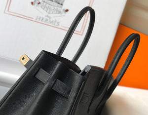 Hermes Birkin Designer Tote Bag Epsom Leather 28353 Black - Gold / 25cm - View 8
