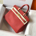 Hermes Birkin Designer Tote Bag Epsom Leather 28354 Red - Gold / 25cm - View 1