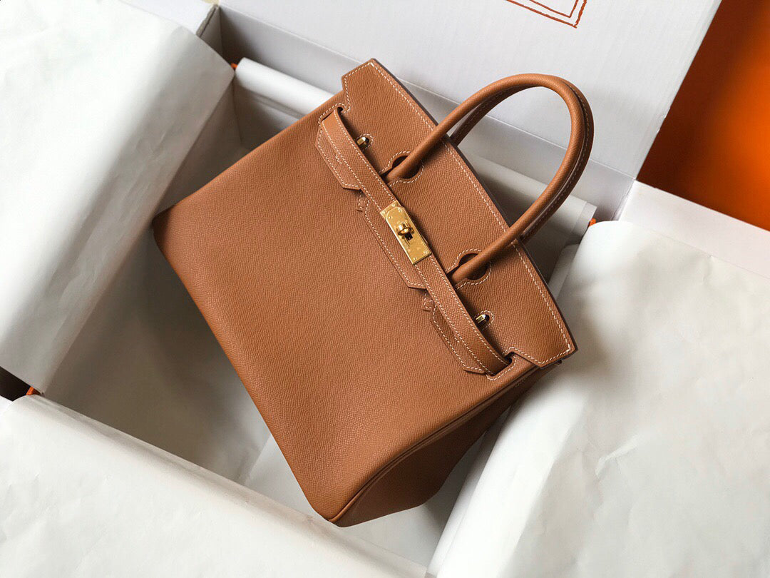 Hermes Birkin Designer Tote Bag Epsom Leather 28356 Brown - Gold / 25cm - View 2
