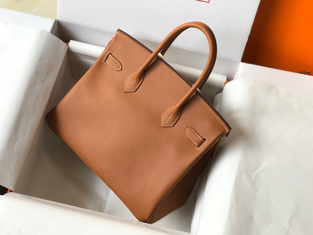 Hermes Birkin Designer Tote Bag Epsom Leather 28356 Brown - Gold / 25cm - View 3