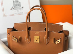 Hermes Birkin Designer Tote Bag Epsom Leather 28356 Brown - Gold / 25cm - View 5