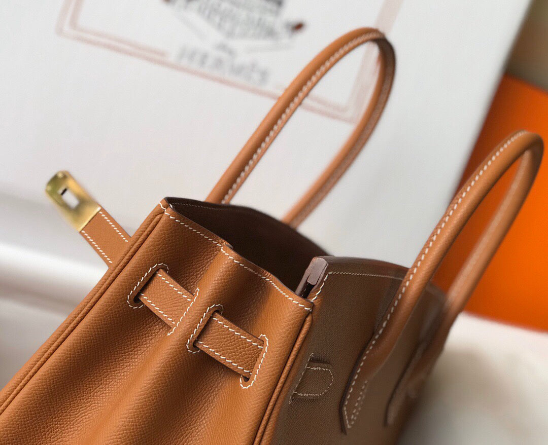 Hermes Birkin Designer Tote Bag Epsom Leather 28356 Brown - Gold / 25cm - View 6