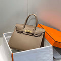 Hermes Birkin Designer Tote Bag Epsom Leather 28369 elephant Gray - Gold / 25cm - View 1