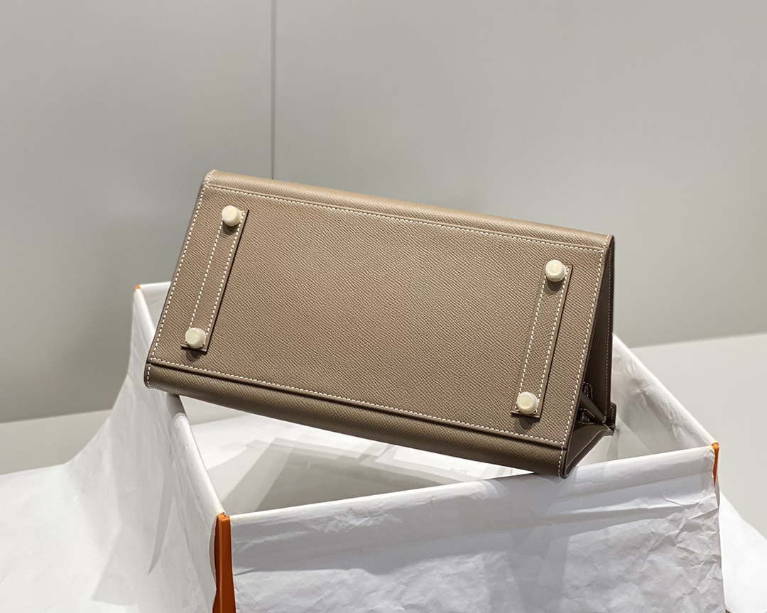 Hermes Birkin Designer Tote Bag Epsom Leather 28369 elephant Gray