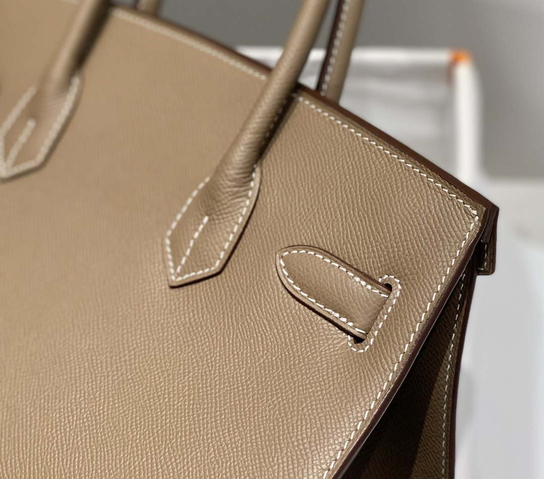 Hermes Birkin Designer Tote Bag Epsom Leather 28369 elephant Gray