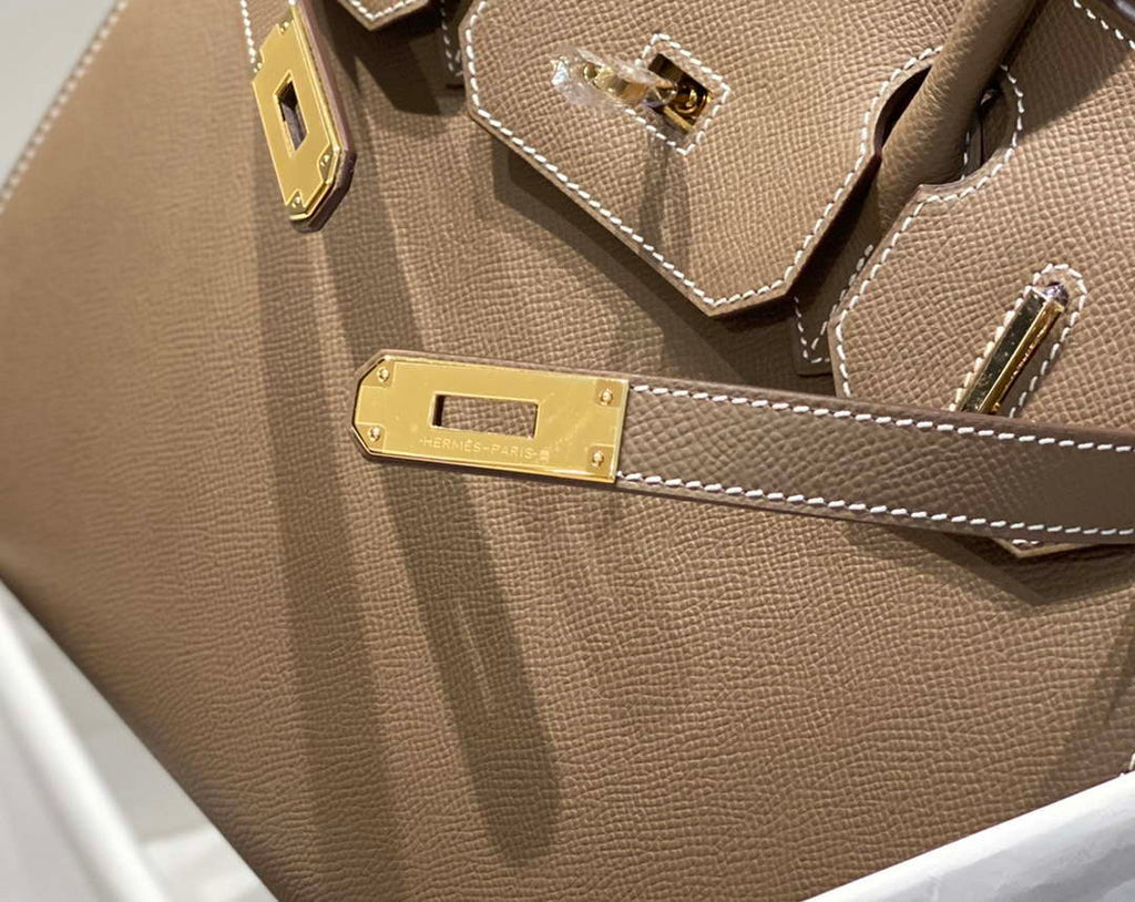Hermes Birkin Designer Tote Bag Epsom Leather 28369 elephant Gray