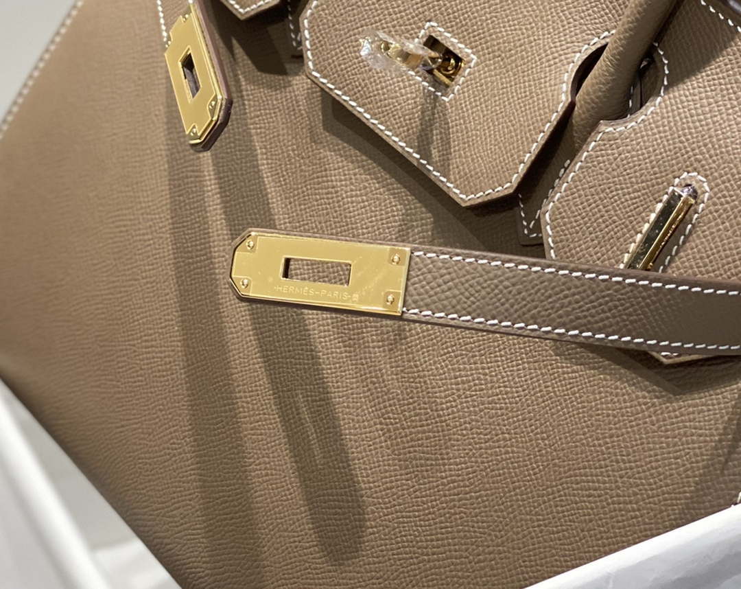 Hermes Birkin Designer Tote Bag Epsom Leather 28369 elephant Gray