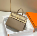 Hermes Birkin Designer Tote Bag Epsom Leather 28369 elephant Gray