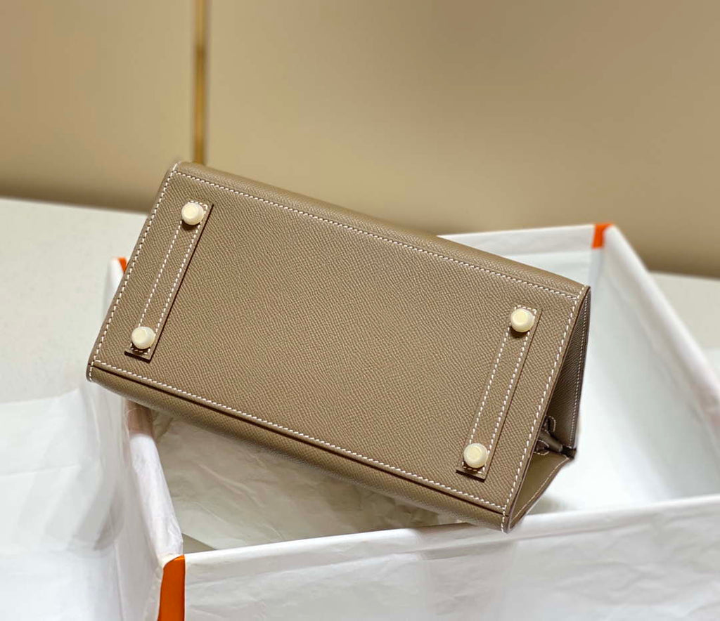 Hermes Birkin Designer Tote Bag Epsom Leather 28369 elephant Gray