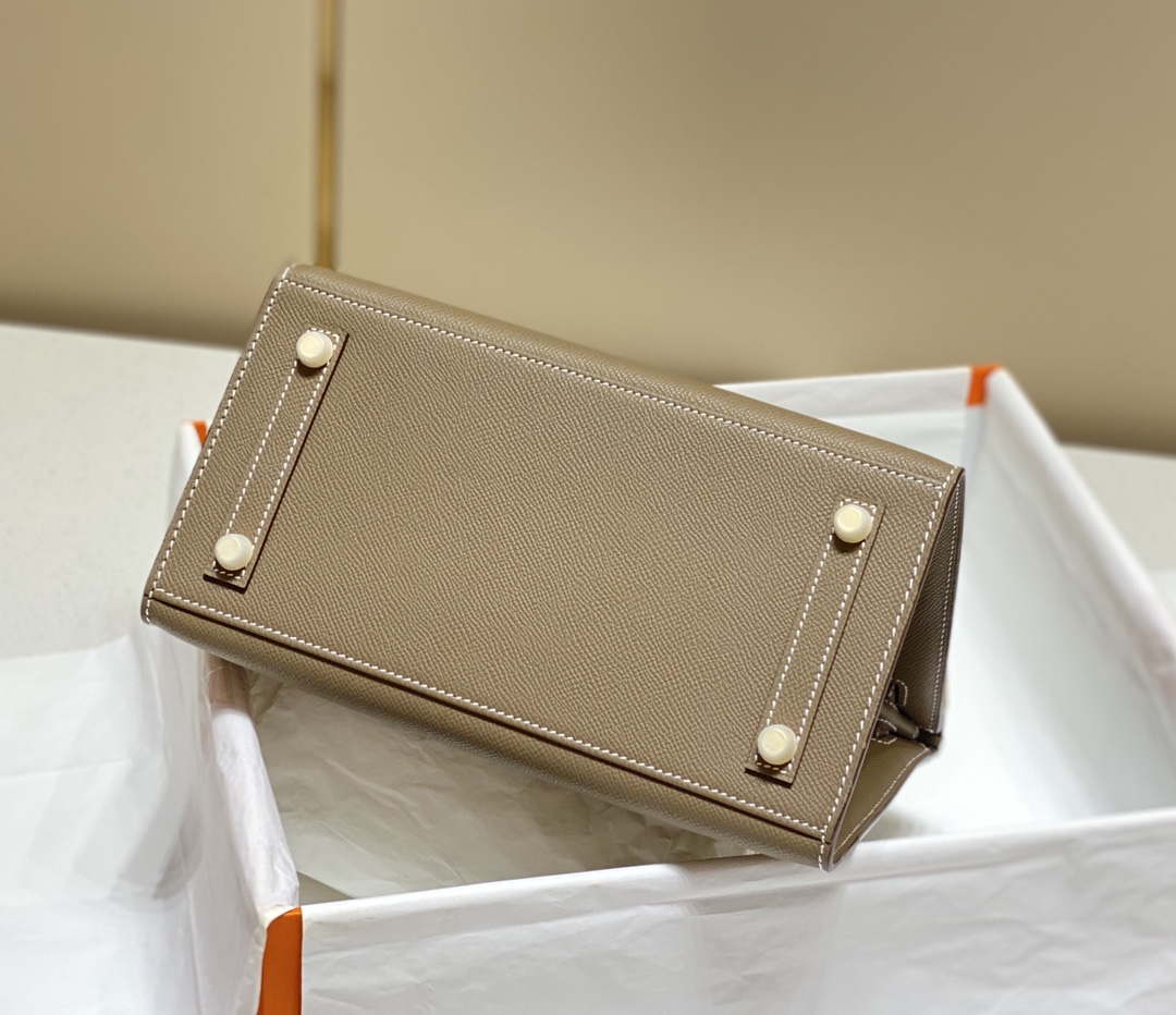 Hermes Birkin Designer Tote Bag Epsom Leather 28369 elephant Gray