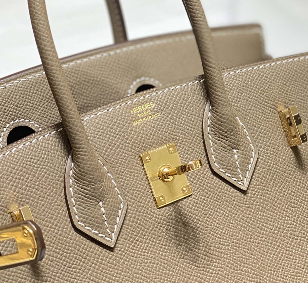 Hermes Birkin Designer Tote Bag Epsom Leather 28369 elephant Gray