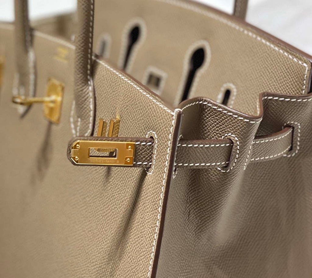 Hermes Birkin Designer Tote Bag Epsom Leather 28369 elephant Gray