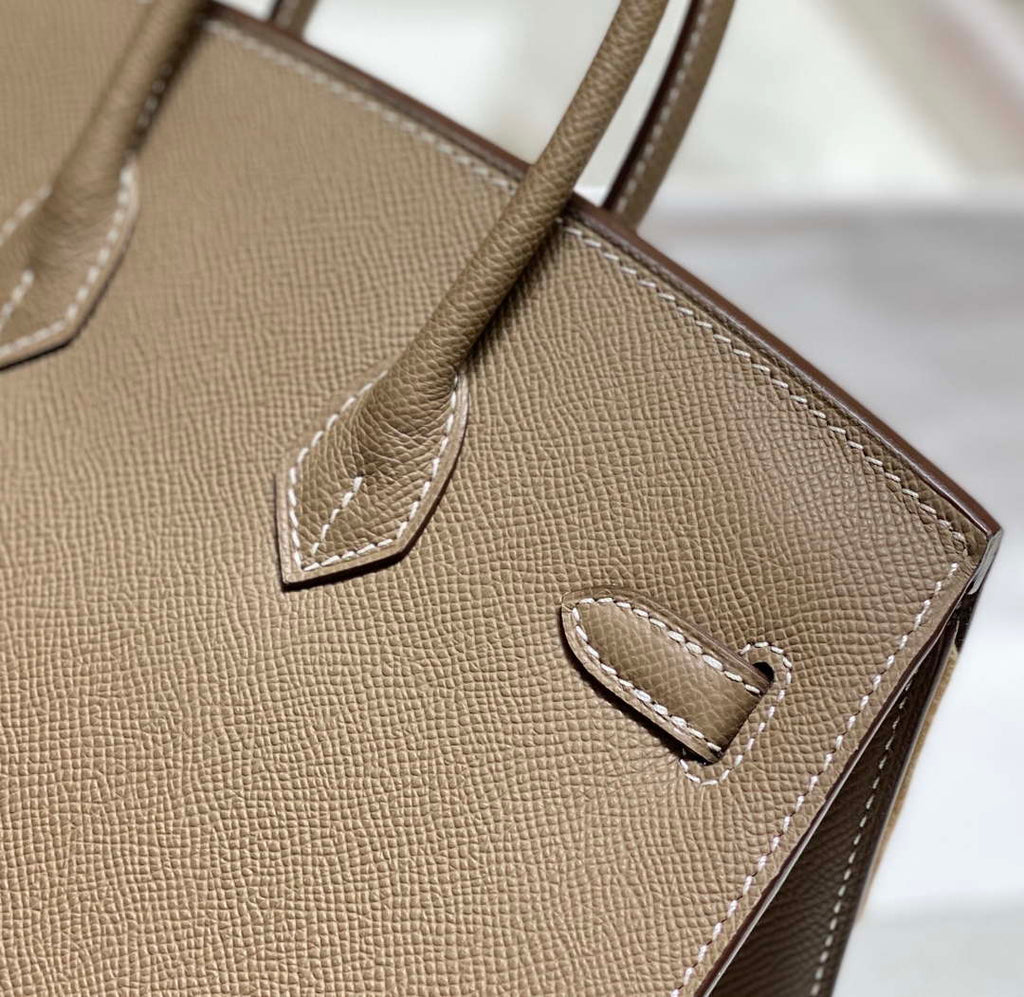 Hermes Birkin Designer Tote Bag Epsom Leather 28369 elephant Gray