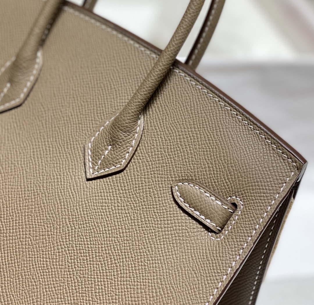 Hermes Birkin Designer Tote Bag Epsom Leather 28369 elephant Gray