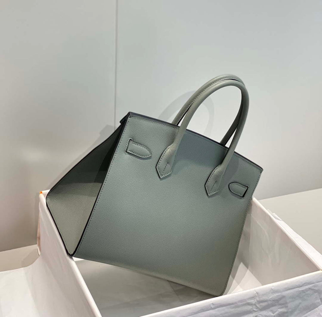 Hermes Birkin Designer Tote Bag Epsom Leather 28370 Almond Green