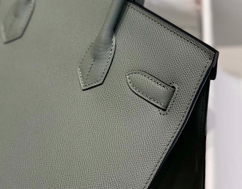 Hermes Birkin Designer Tote Bag Epsom Leather 28370 Almond Green